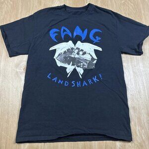 Fang Landshark Men’s Black Short Sleeve Crew Neck Punk Rock T-Shirt Size Medium
